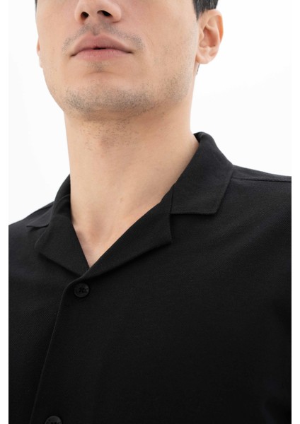 Erkek % 100 Pamuk Penye Pike Regular Fit Polo Yaka Gömlek Y25374351101 fiyatları