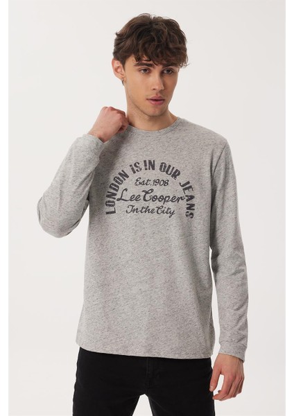 James Erkek %100 Pamuk O Yaka Uzun Kol T-Shirt K. Gri fırsatları