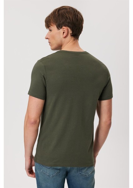 Real Erkek O Yaka T-Shirt Haki fırsatları