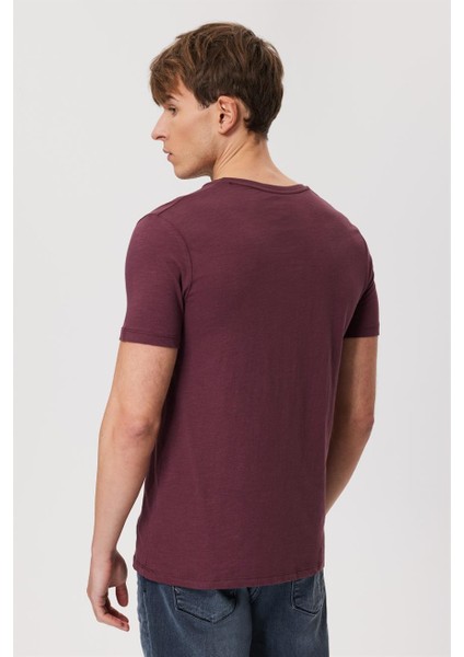 Hardy Erkek O Yaka T-Shirt Mürdüm fırsatları