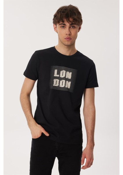 Michael Erkek %100 Pamuk O Yaka T-Shirt Siyah fırsatları