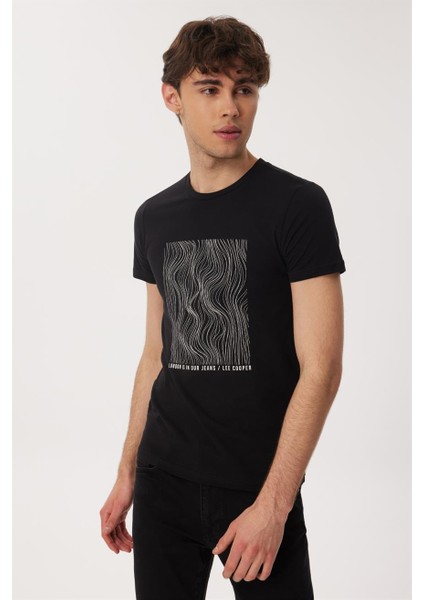 Charles Erkek O Yaka T-Shirt Siyah fırsatları