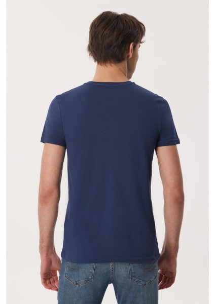 Robert Erkek O Yaka T-Shirt Lacivert modelleri