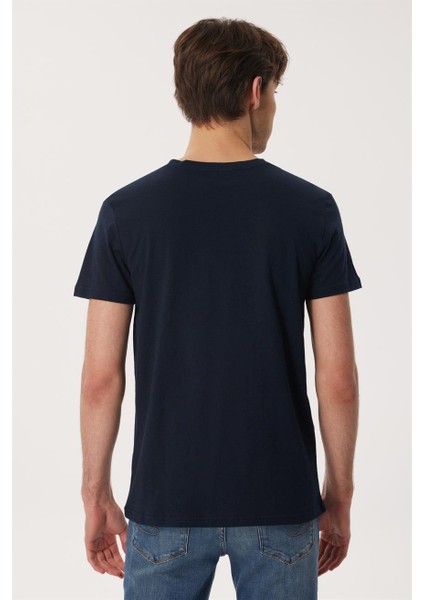 Daniel Erkek %100 Pamuk O Yaka T-Shirt Lacivert fırsatları