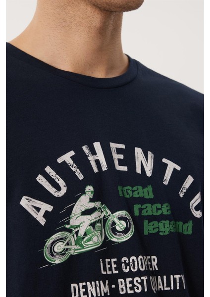 Daniel Erkek %100 Pamuk O Yaka T-Shirt Lacivert indirimleri