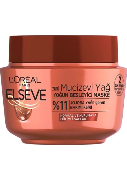 L'Oréal Paris Elseve 6 Mucizevi Yağ Besleyici Maske 300 ml