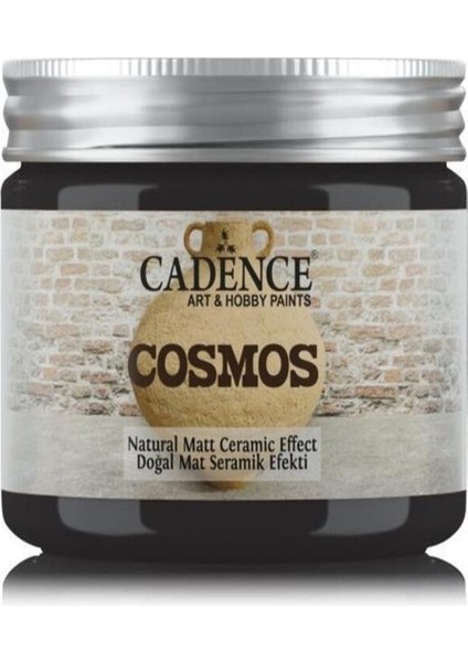 Cosmos Doğal Mat Seramik Efekti CS16 Siyah 150ML Başkent Hobi