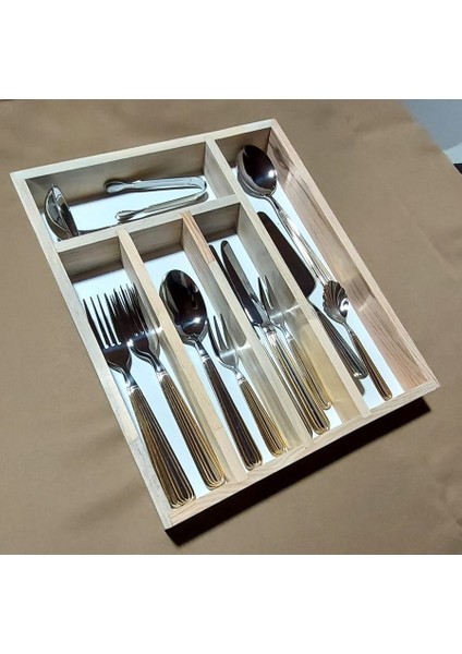 Pasiflora Home Ahşap Modern Çekmece Içi Kaşıklık Beyaz 35x29 fiyatları