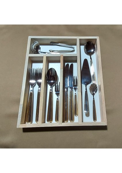 Pasiflora Home Ahşap Modern Çekmece Içi Kaşıklık Beyaz 35x29 indirimleri