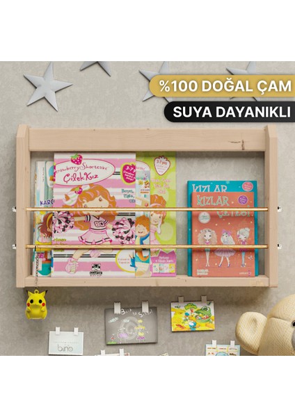 Çalışma Odası Kitaplık Duvar Rafı Montessori Kitaplık Çocuk Odası Raf Oyuncak Rafı Bebek Odası modelleri