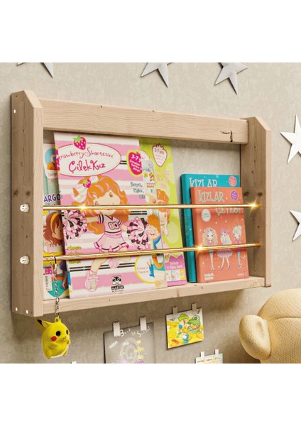 Çalışma Odası Kitaplık Duvar Rafı Montessori Kitaplık Çocuk Odası Raf Oyuncak Rafı Bebek Odası fırsatları