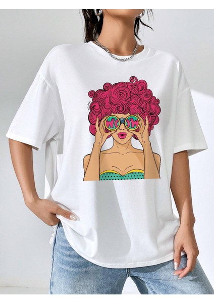 Kadın Woow Woman Baskılı Oversize T-Shirt fırsatları