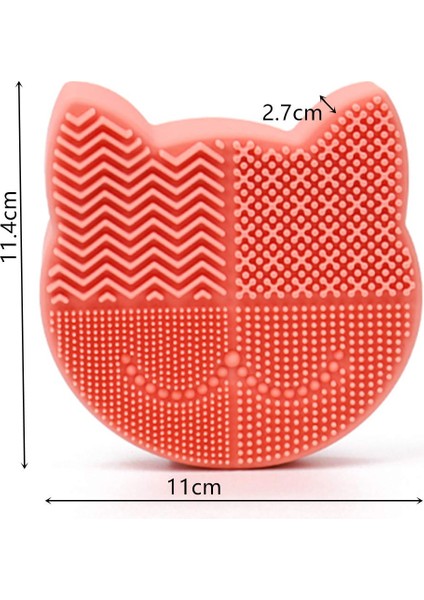 3'ü 1 Arada Silikon Makyaj Fırçası Temizleme Matı - Taşınabilir Yıkama Aracı (Yurt Dışından)