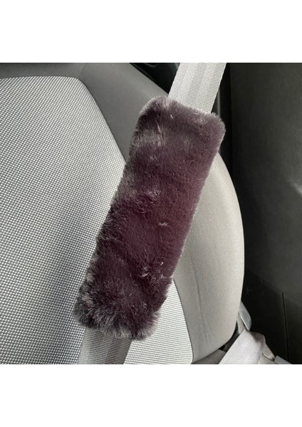 Peluş Seyahat Emniyet Kemer Pedi Kılıfı 2'li Siyah