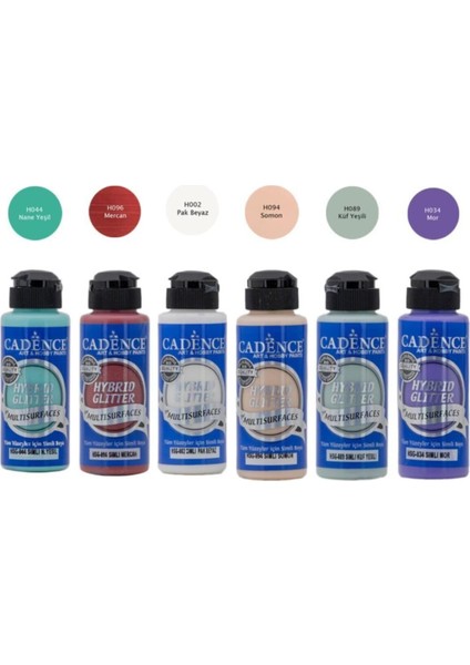 Simli Akrilik Boya Seti 120 ml 6 Lı Bebek Odası Özel Renkler