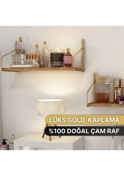 Banyo Rafı Gold Paslanmaz, Mutfak Banyo Rafı 2'li Set