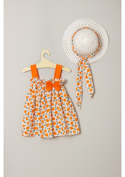 Yeni Sezon Kurdelalı Fiyonklu Mandalina Elbise