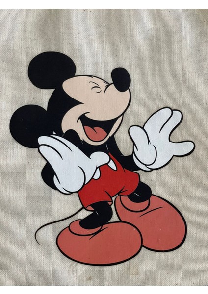 13X12 cm Ütü Ile Yapışan Mickey Mause Baskı Aplike Arma Yama