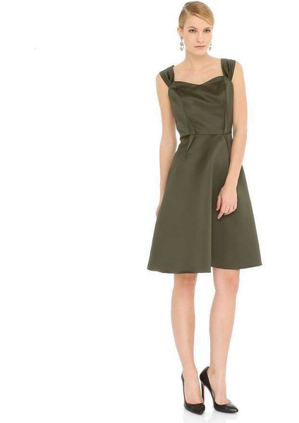 Askılı Mini Elbise Haki K1511212_023 fırsatları