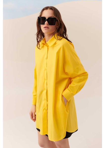 Uzun Kollu Gömlek Sarı Y2313549_009