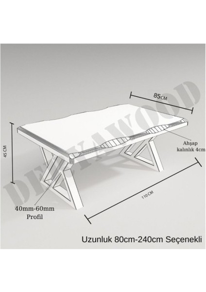 Masif Ahşap Nobel Sulamalı Sehpa 70*70*45CM