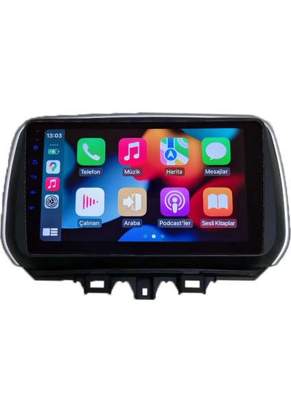 Hyundai Tucson(2018-2020 yıl)2GB Ram 32GB Rom Hafıza Multimedya Android sürüm 13 Kablosuz Carplay Navigasyon 9 inç Ekran