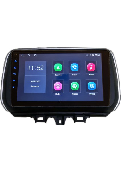 Hyundai Tucson(2018-2020 yıl)2GB Ram 32GB Rom Hafıza Multimedya Android sürüm 13 Kablosuz Carplay Navigasyon 9 inç Ekran
