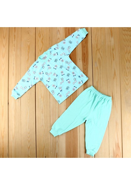 Bebe Ayılı Kız Bebek Pijama Takımı 2418