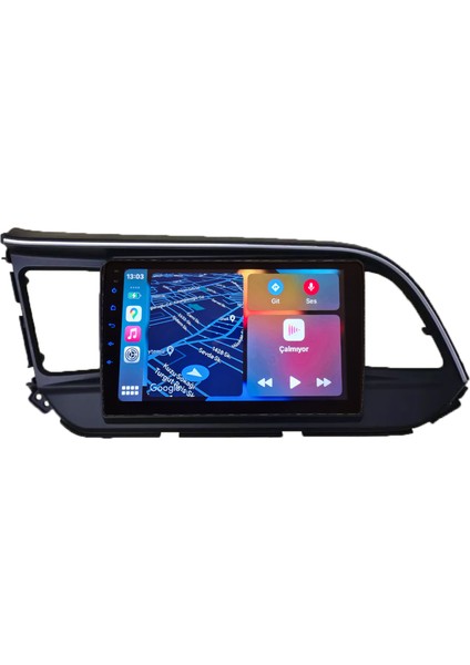 Hyundai Elantra(2019-2020 yıl)2GB Ram 32GB Rom Hafıza Multimedya Android sürüm 13 Kablosuz Carplay Navigasyon 9 inç Ekran