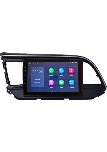 Hyundai Elantra(2019-2020 yıl)2GB Ram 32GB Rom Hafıza Multimedya Android sürüm 13 Kablosuz Carplay Navigasyon 9 inç Ekran