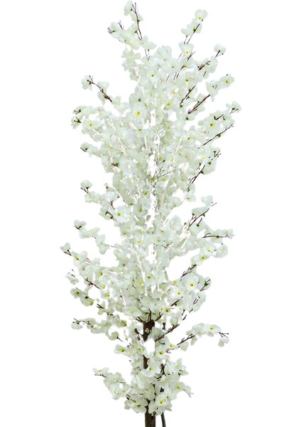 Beyaz Bahar Dalı 180 cm Yapay Ağaç 30X30 Metal Saksı fiyatları