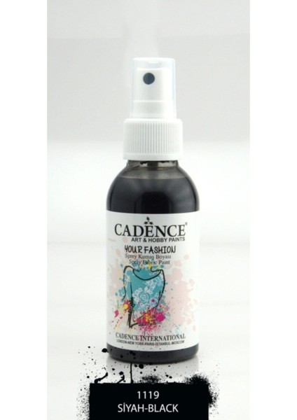 Siyah Sprey Kumaş Boyası 1119
