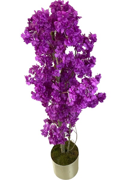 Mor Bahar Dalı 160 cm 25X25 Metal Saksı modelleri