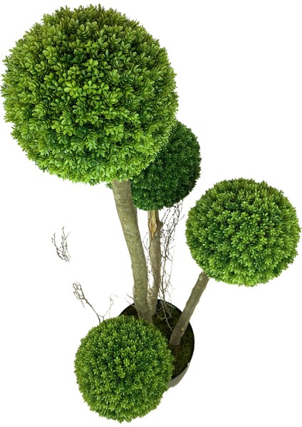 4'lü Çamdalı Şimşir Top 170 cm Yapay Ağaç 30X30 Metal Saksı fırsatları