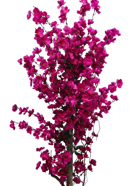 Mor Bahar Dalı 180 cm Yapay Ağaç 30X30 Metal Saksı