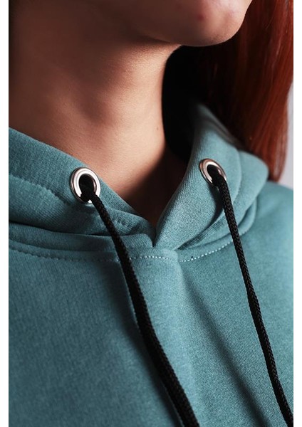 Unisex Oversize Hoodie Scream Themed Mint Green fırsatları