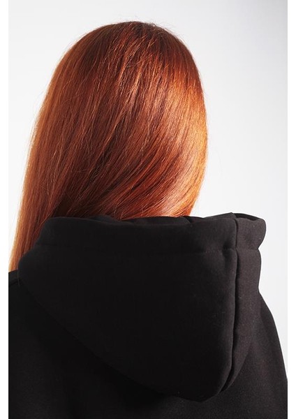 Unisex Oversize Hoodie Scream Themed Black fırsatları