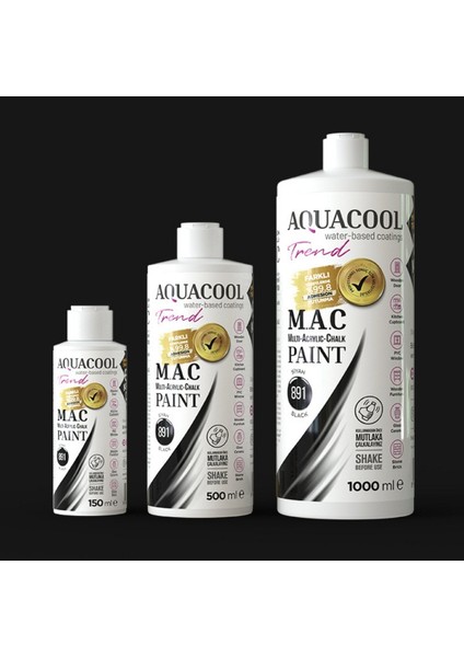 Aquacool Multi Akrilik Boya 500ML 891 Siyah