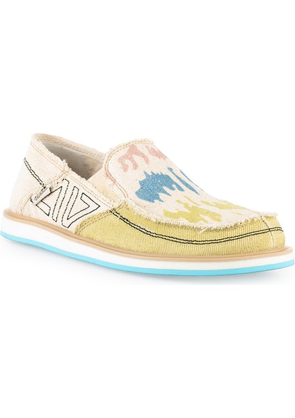 Linen Espadril 1331 Keten Kadın Ayakkabı Bej-Sarı