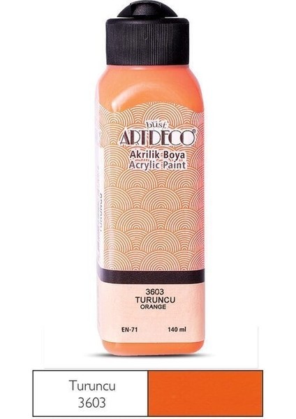 Artdeco Akrilik Boya 140ML 3603 Turuncu