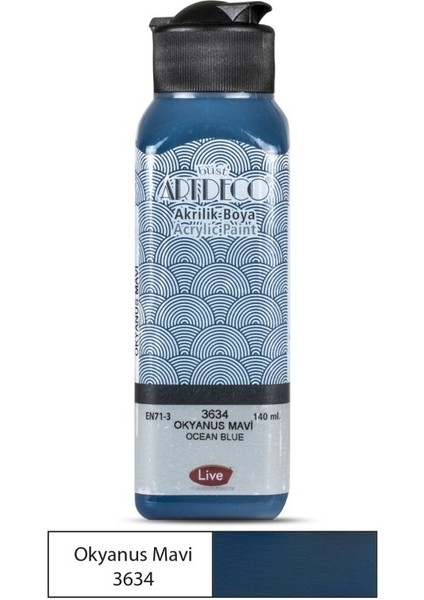 Artdeco Akrilik Boya 140ML 3634 Okyanus Mavi
