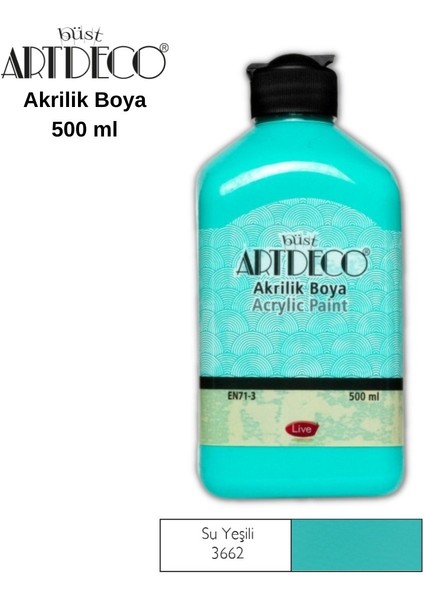 Artdeco Akrilik Boya 500ML 3662 Su Yeşili