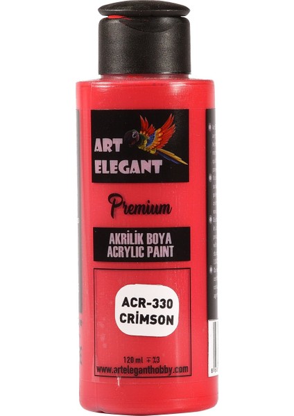 Art Elegant Akrilik Boya 120ML ACR-330 Crimson