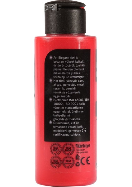 Art Elegant Akrilik Boya 120ML ACR-330 Crimson