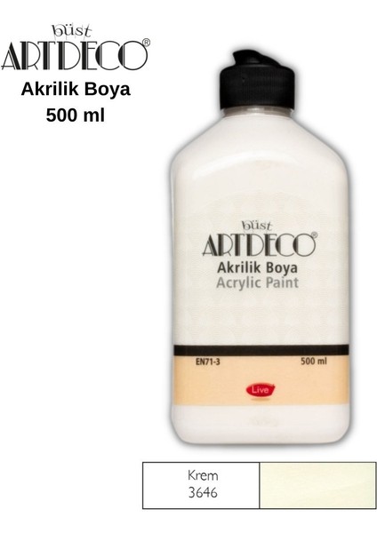 Artdeco Akrilik Boya 500ML 3646 Krem