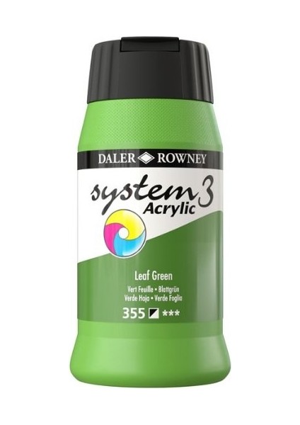 Daler Rowney System 3 Akrilik Boya 500ML 355 Leaf Green