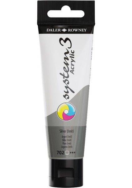 Daler Rowney System 3 Akrilik Boya 150ML 702 Silver Imit