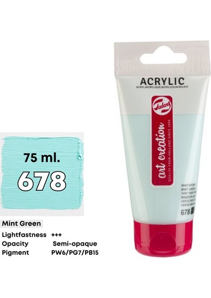 Art Creation Akrilik Boya 75ML 678 Mint Green