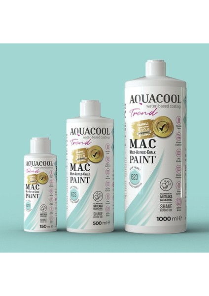 Aquacool Multi Akrilik Boya 150ML 623 Küf Yeşili