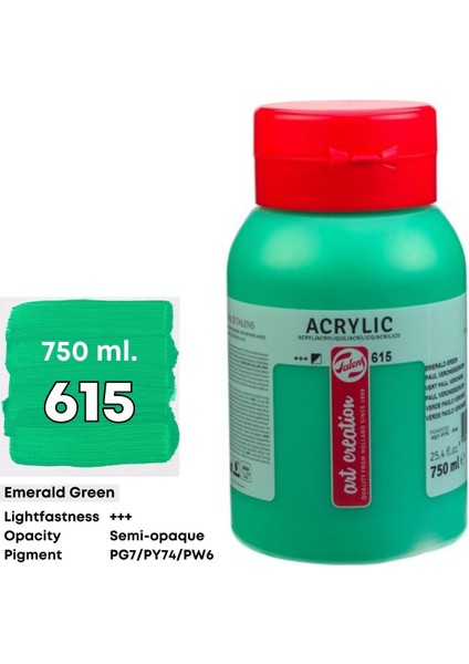 Art Creation Akrilik Boya 750ML 615 Emerald Green